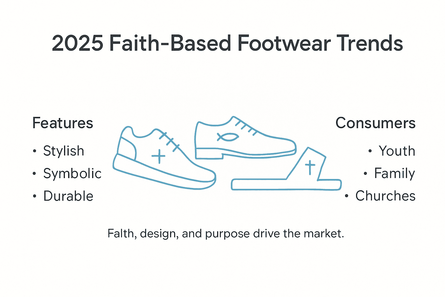 Infographic showing Christian shoe market trends