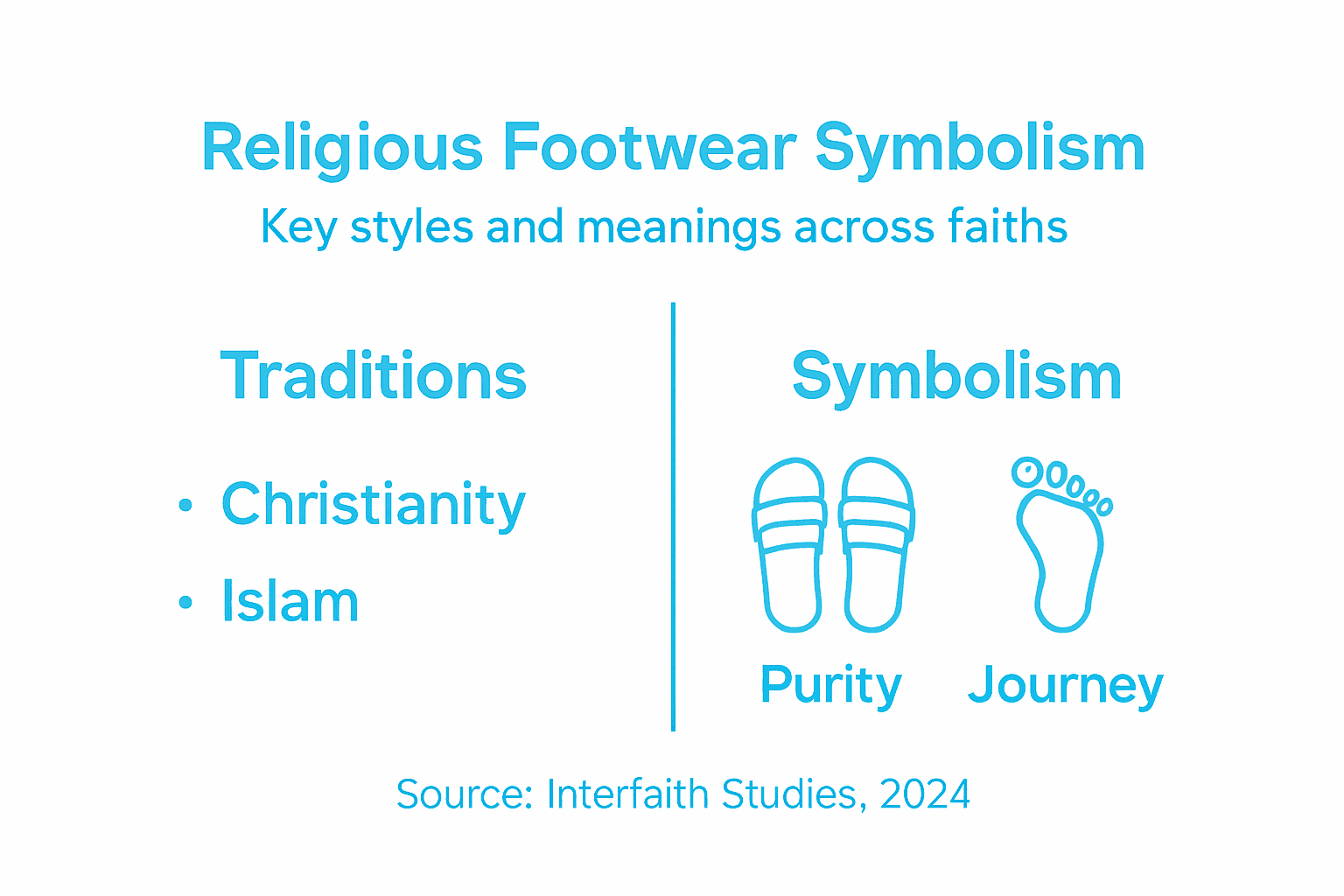 Infographic comparing religious footwear traditions