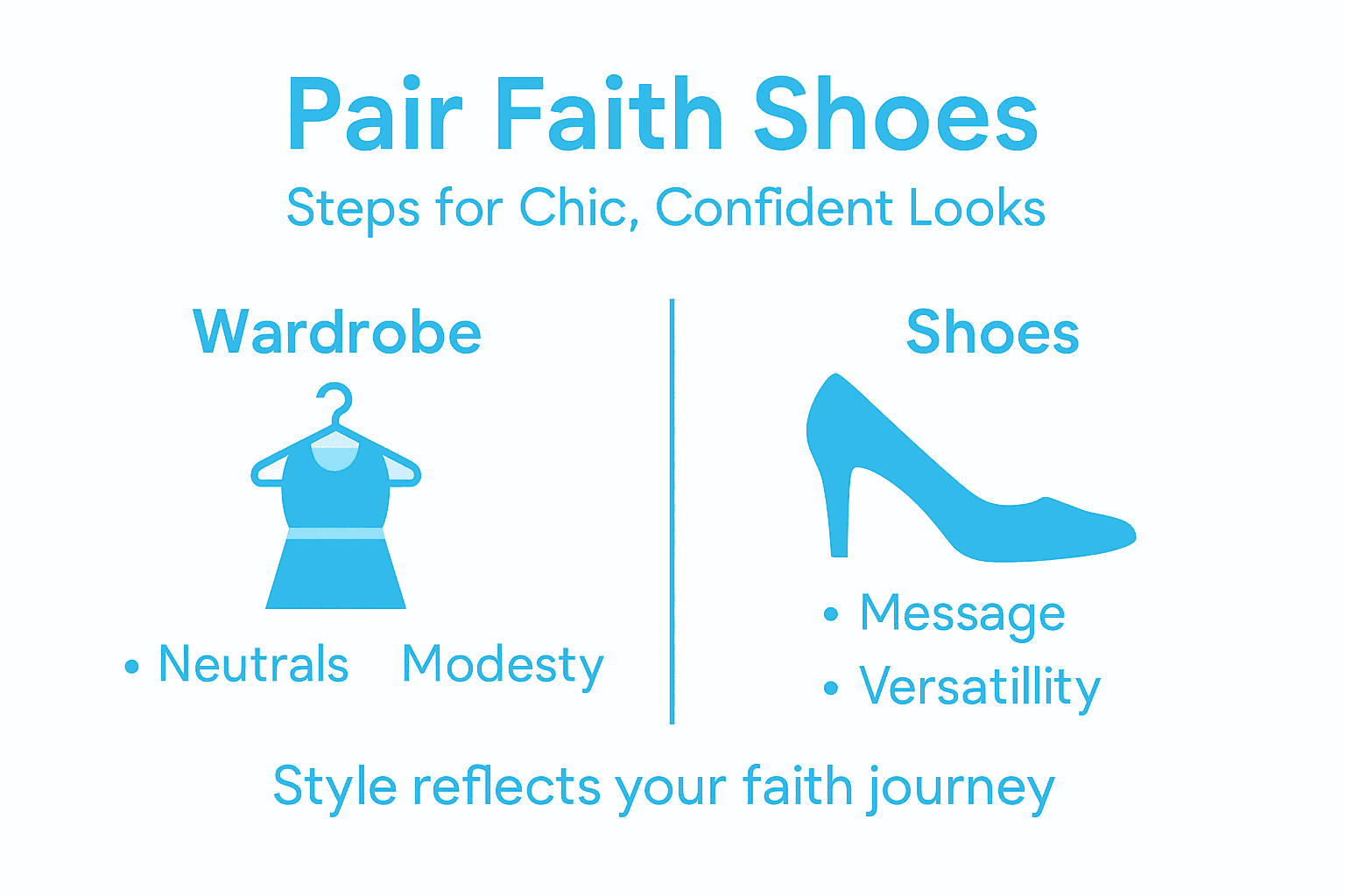 Infographic outlining Christian shoe pairing steps
