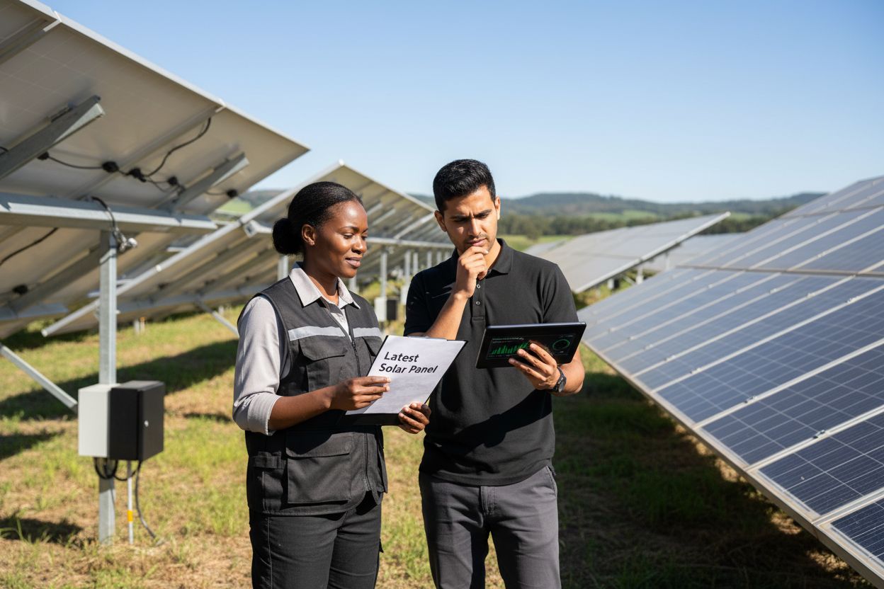 engineers solar farm advanced panels