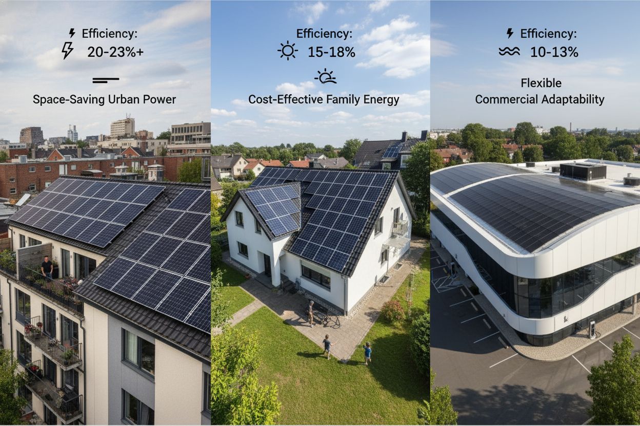 solar panel types comparison