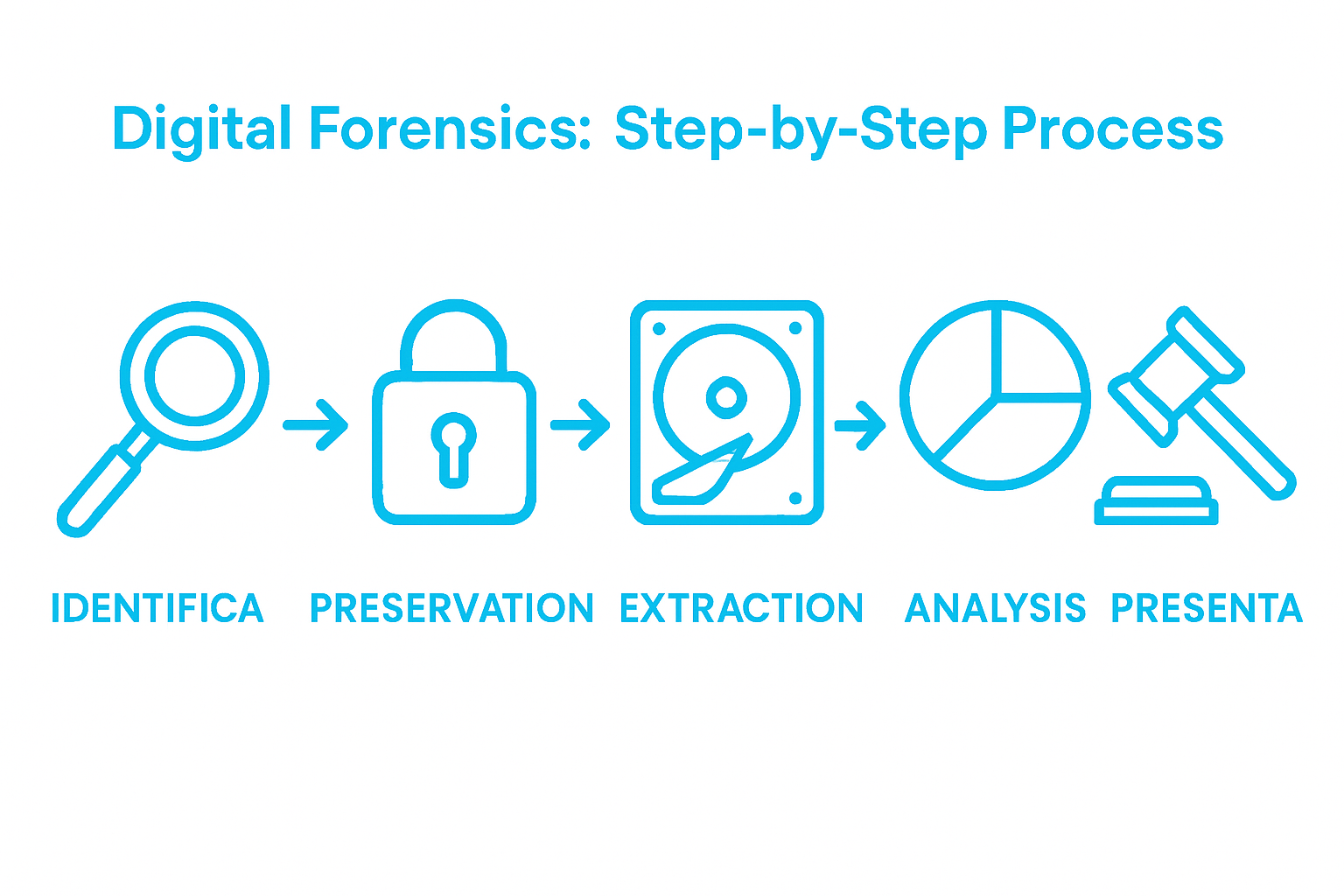 Digital Forensics in Corporate Investigations: Crucial Impact 2 Infographic digital forensic investigation stages