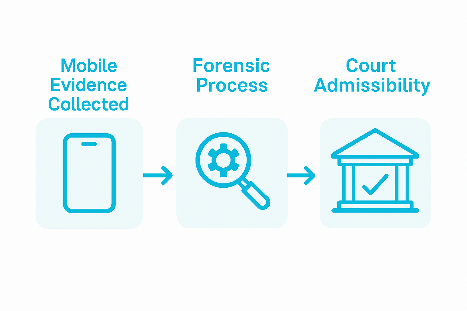 Court evidence process in mobile forensics