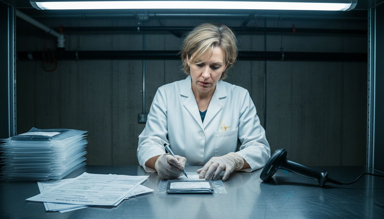 Data Recovery Explained: Best Practice Forensics 2 Forensic analyst labeling digital evidence for custody