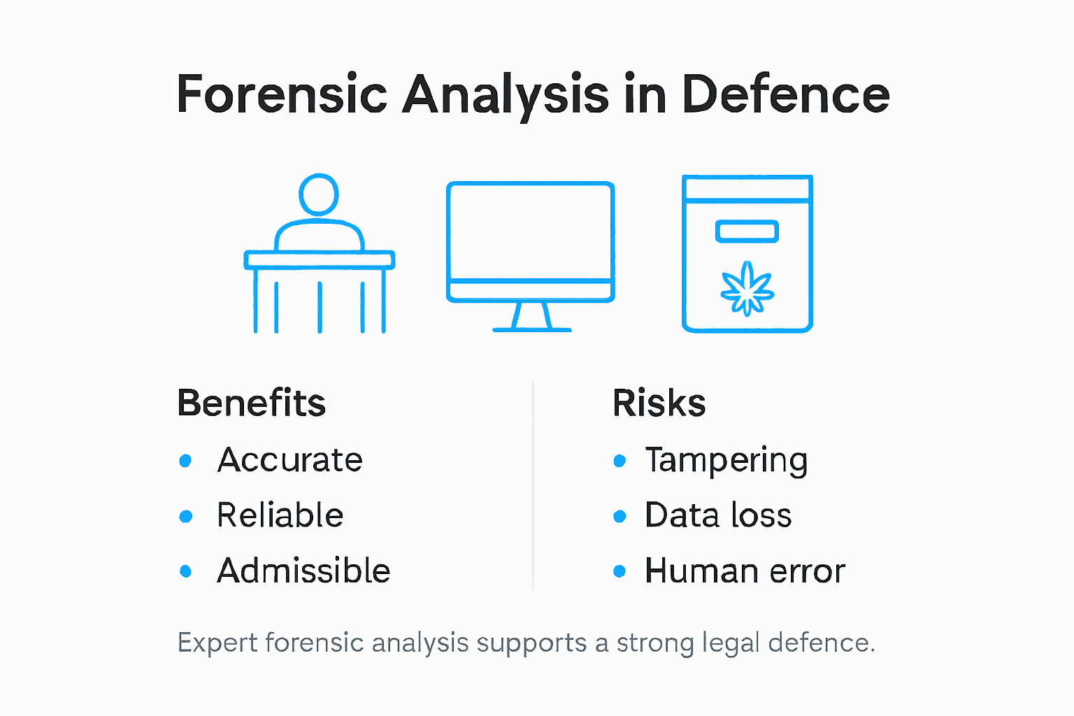 Role of Forensic Analysis in Court: Why It Matters for Defence 2 Infographic on forensic analysis for legal defence