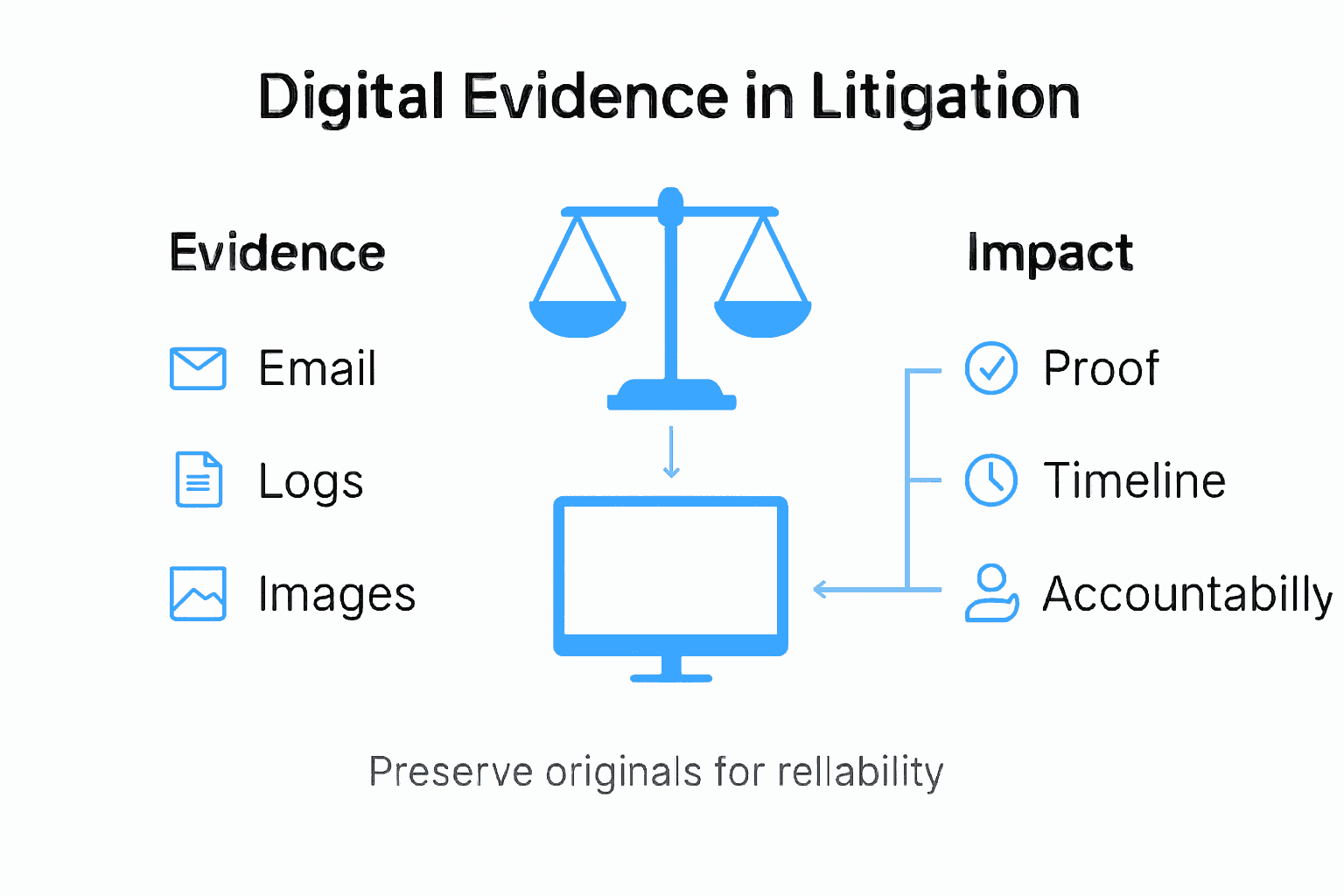 Why Conduct Cyber Investigations Matters Most 2 Infographic showing legal uses of digital evidence