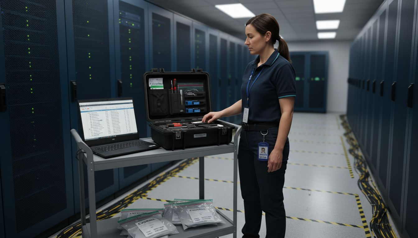 Advantages of Cloud Forensics in Legal Investigations 2 IT analyst preparing cloud evidence kit