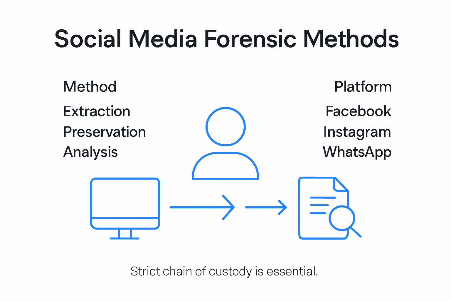 Social Media Forensics: Supporting Legal Investigations 1 Infographic summarising social media forensic methods