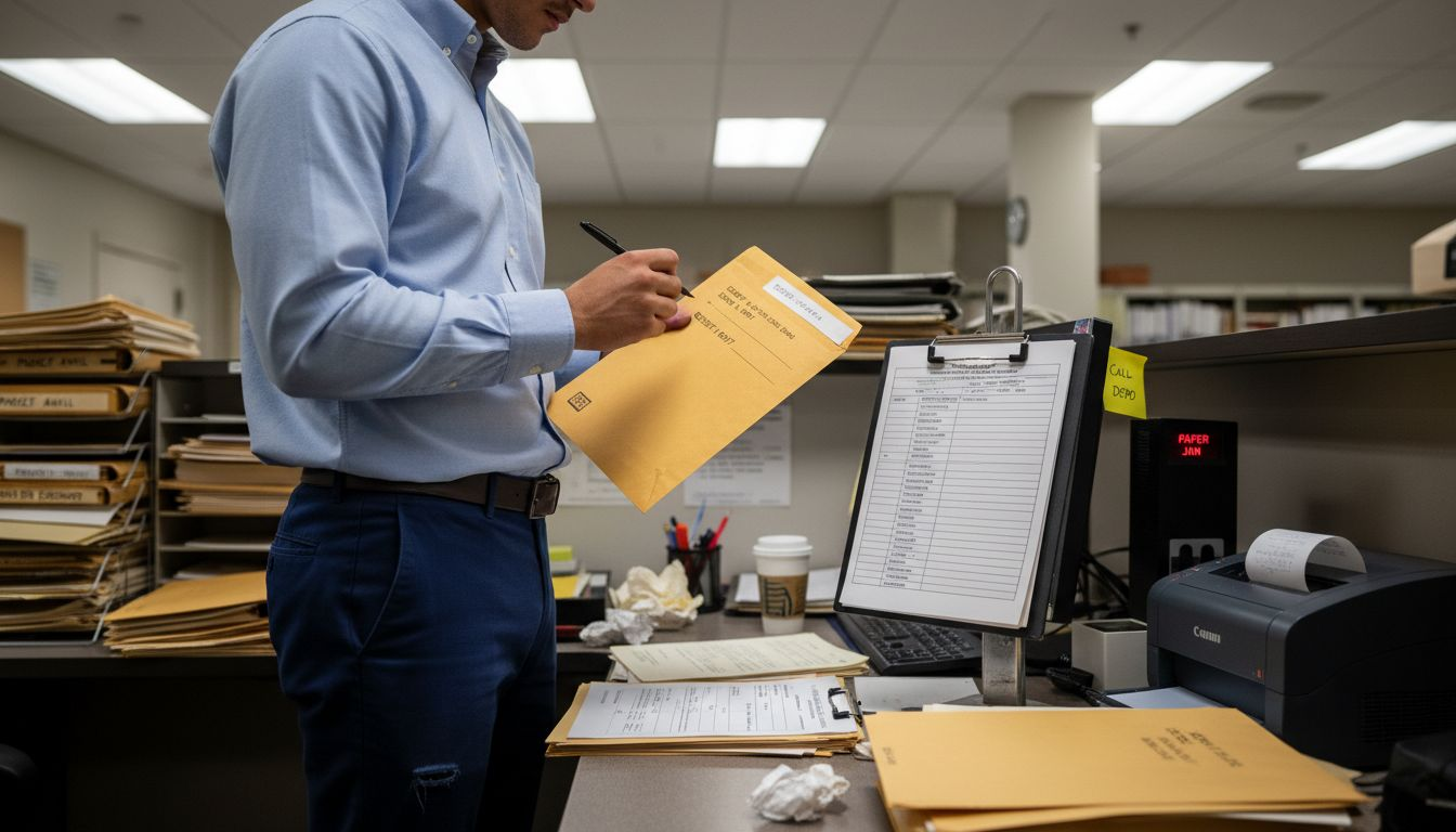 Why Document Forensic Process: Legal Impact 1 Legal assistant labeling evidence for custody