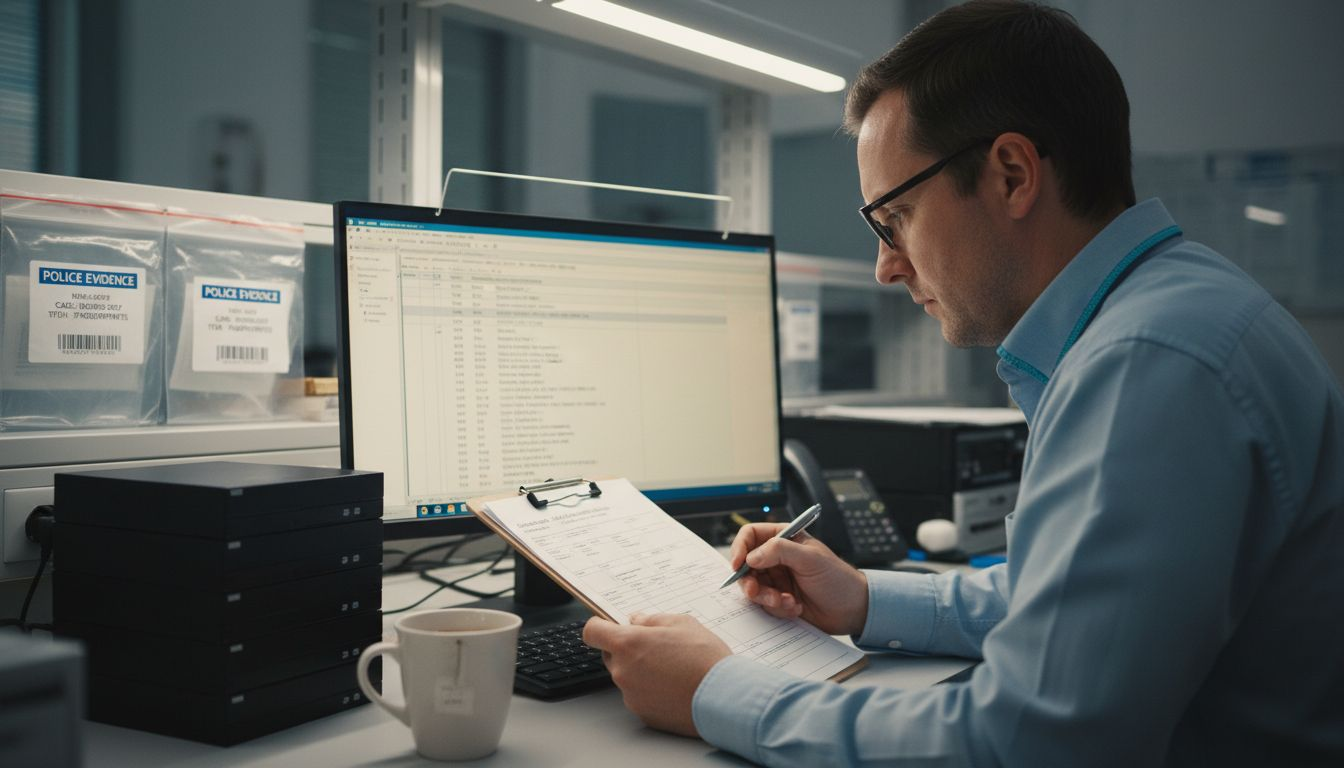 Digital Evidence in Court – Impact on Criminal Cases 1 Forensic analyst verifying chain of custody records