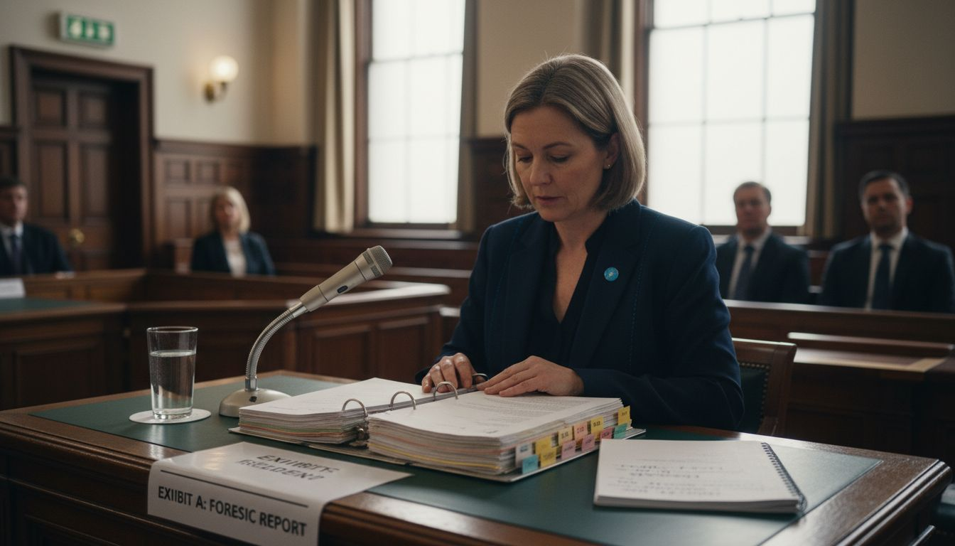 Role of Forensic Consultancy in Digital Litigation 2 Forensic expert giving testimony in courtroom