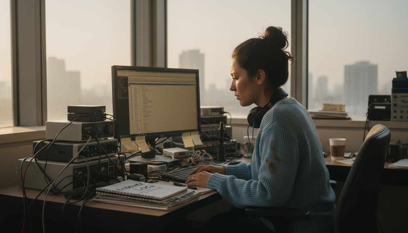 Digital Forensics in UK Courts: Securing Justice 1 Analyst reviews forensic evidence in office