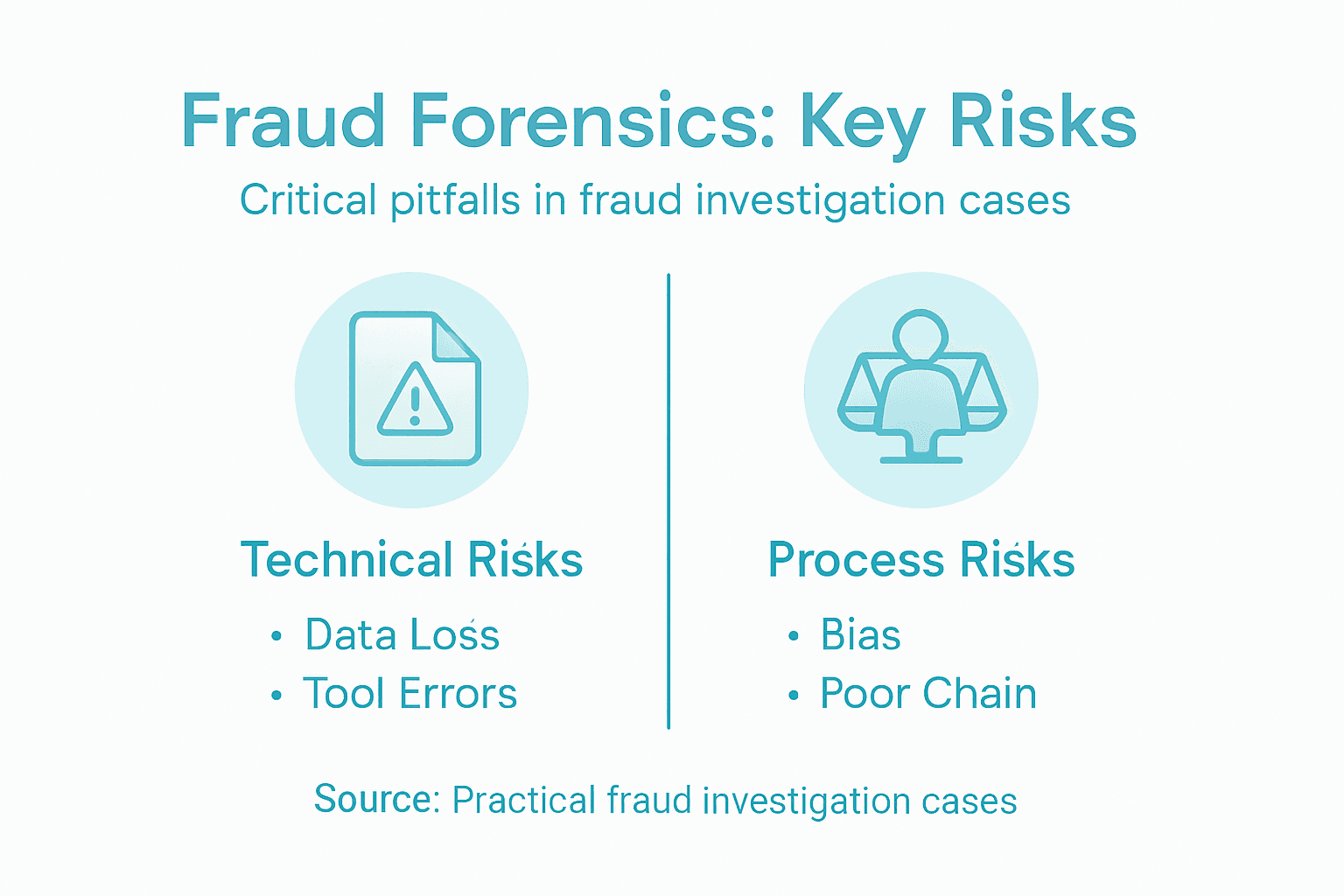 Role of Forensics in Fraud – Securing Legal Outcomes 2 Infographic showing main risks in forensic fraud