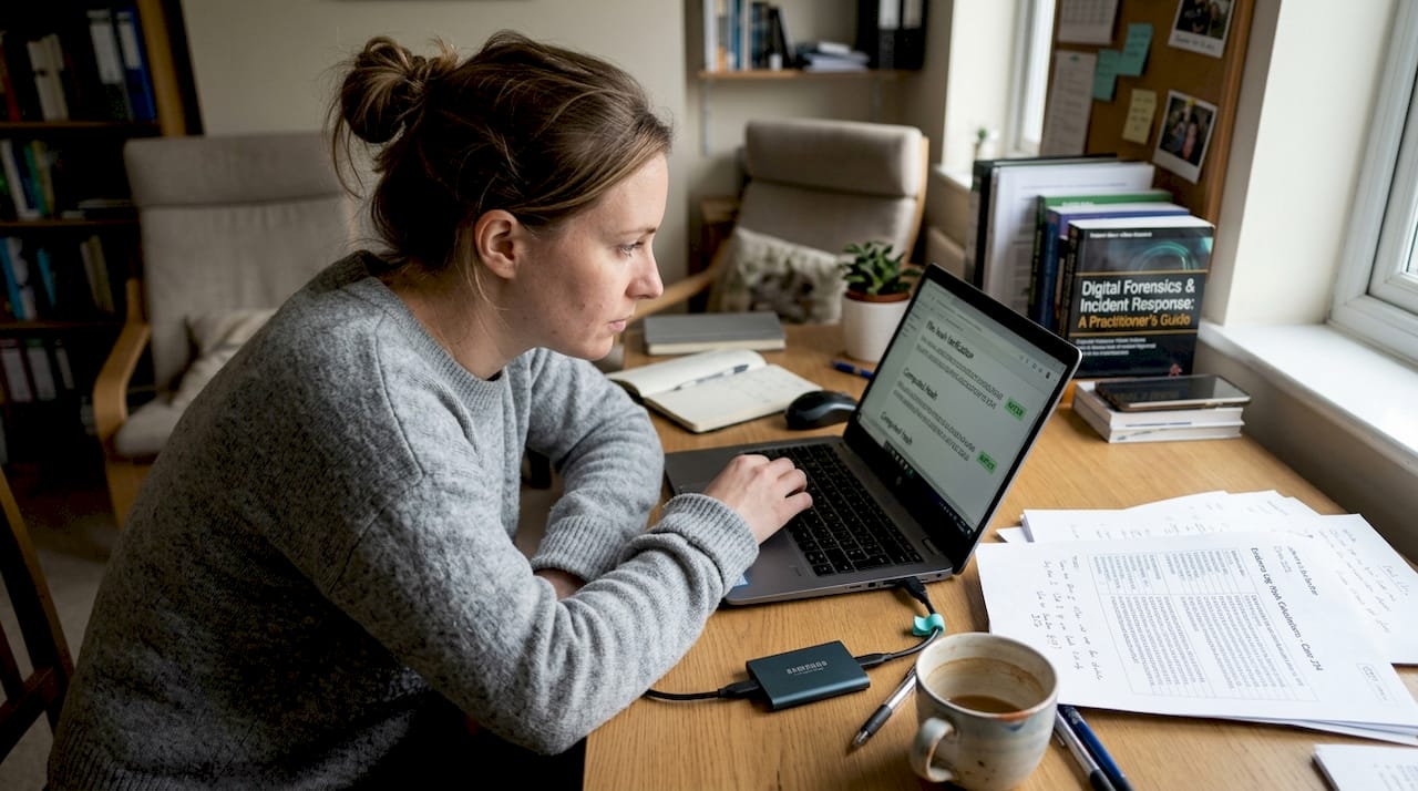 How to prepare an expert witness report: digital forensics 1 Analyst verifying digital hash evidence