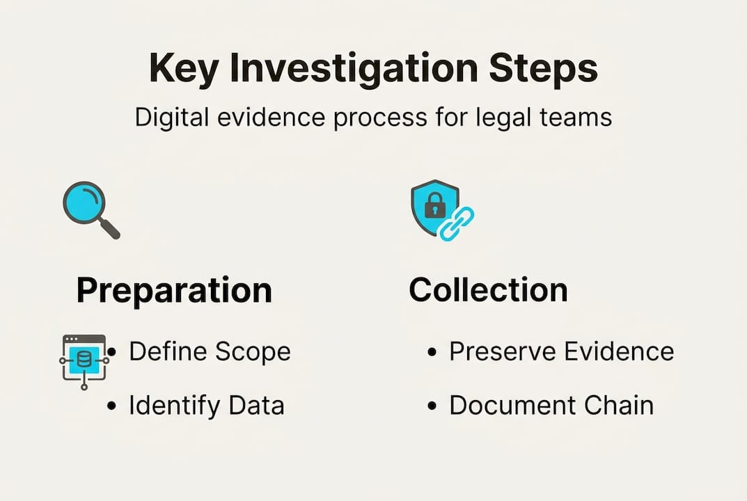 Internet activity investigation steps for legal professionals 1 Infographic of internet activity investigation steps
