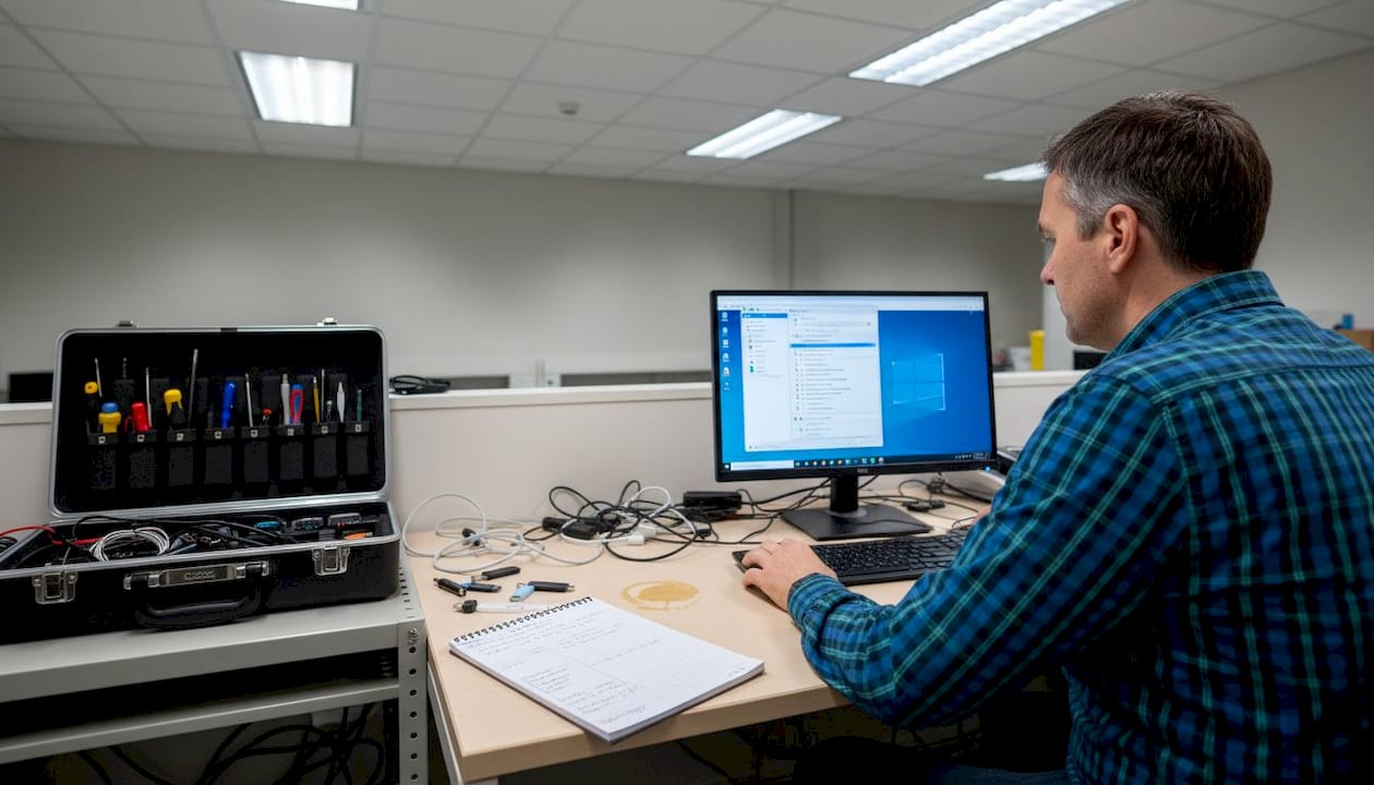 Forensic imaging explained: securing digital evidence 1 IT staff copying files on office computer