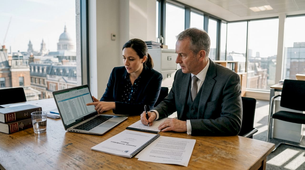 Digital forensic methods for UK legal teams: expert guide 1 Legal team collaborating over forensic evidence