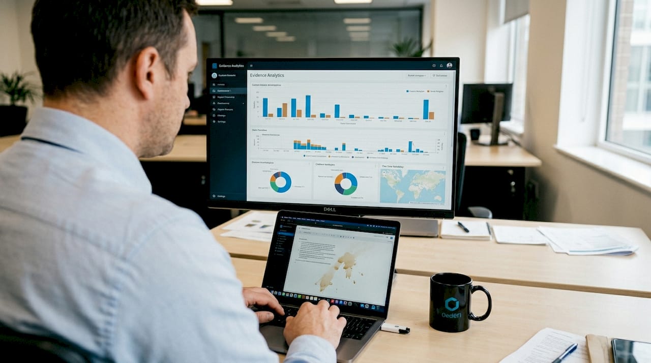 Data analysis best practices for legal forensics success 1 Consultant reviewing forensic analytics report