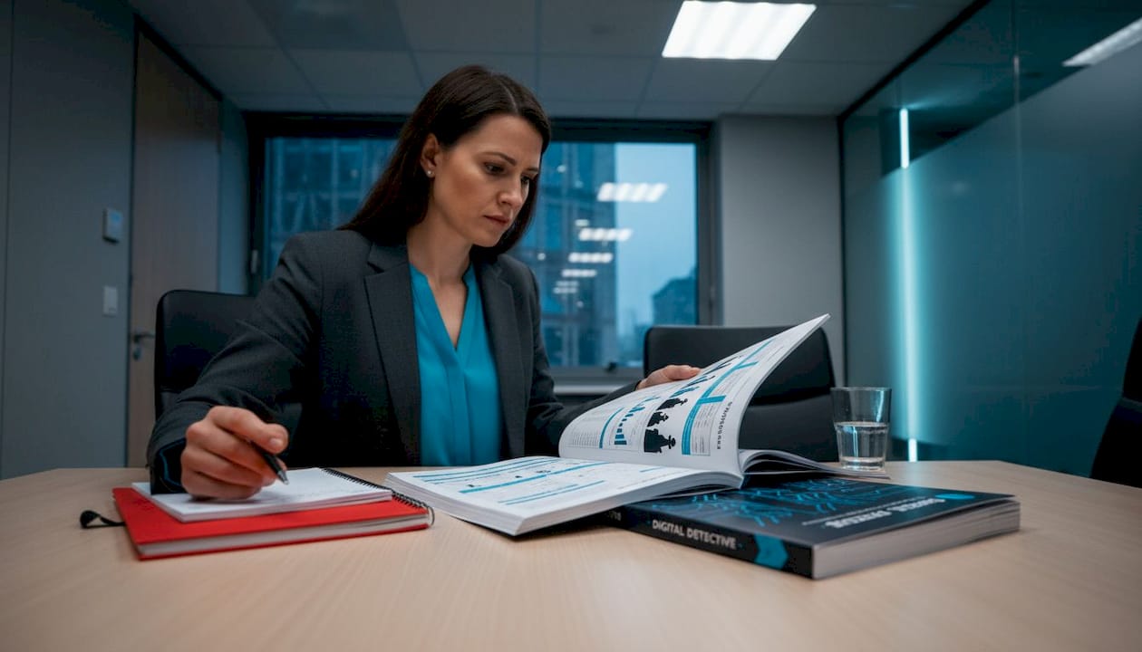 Expert witness reports: UK digital forensics legal guide 2 Solicitor reviewing digital forensics document