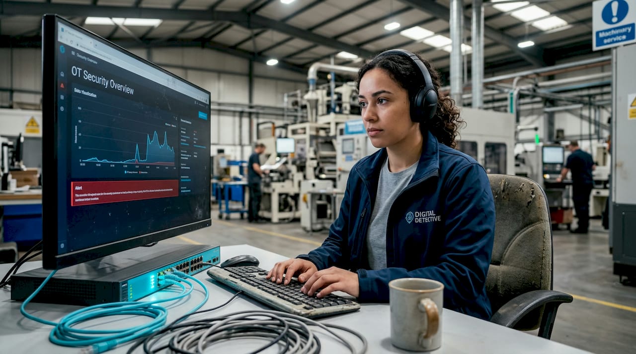 What is cyber threat intelligence? A 2026 guide 2 Engineer updating OT security from control room