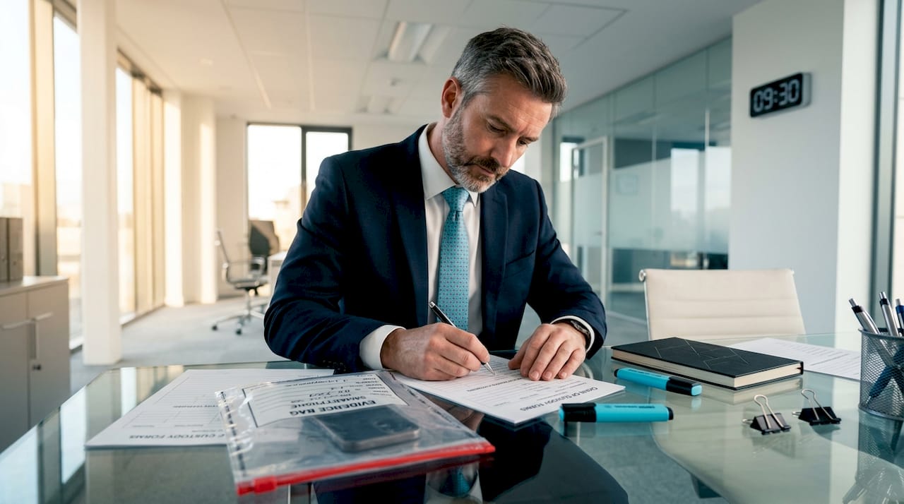 The role of forensics in employee misconduct 1 Officer completes chain of custody paperwork