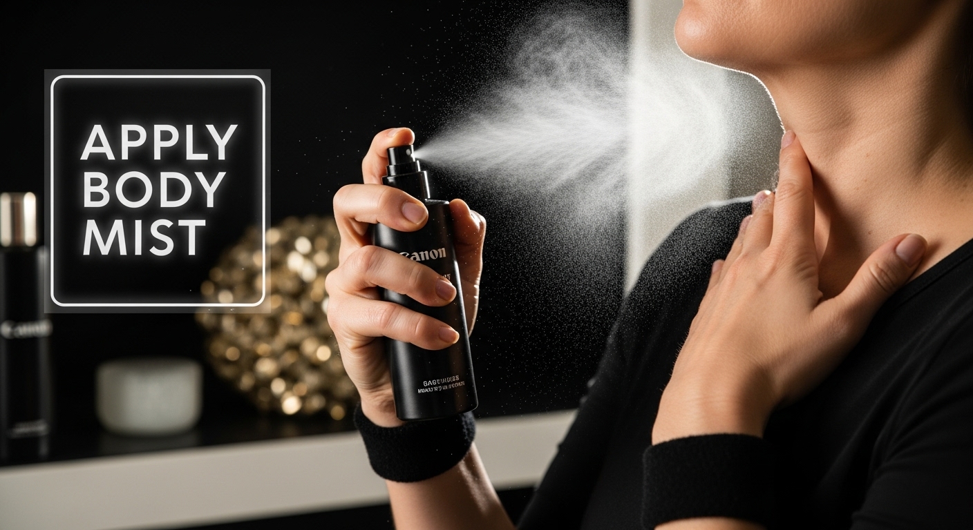 spraying body mist use