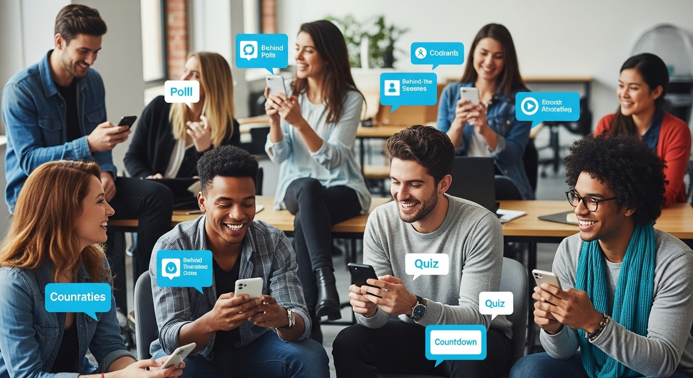 instagram stories engagement, social media content creation, collaborative digital workspace