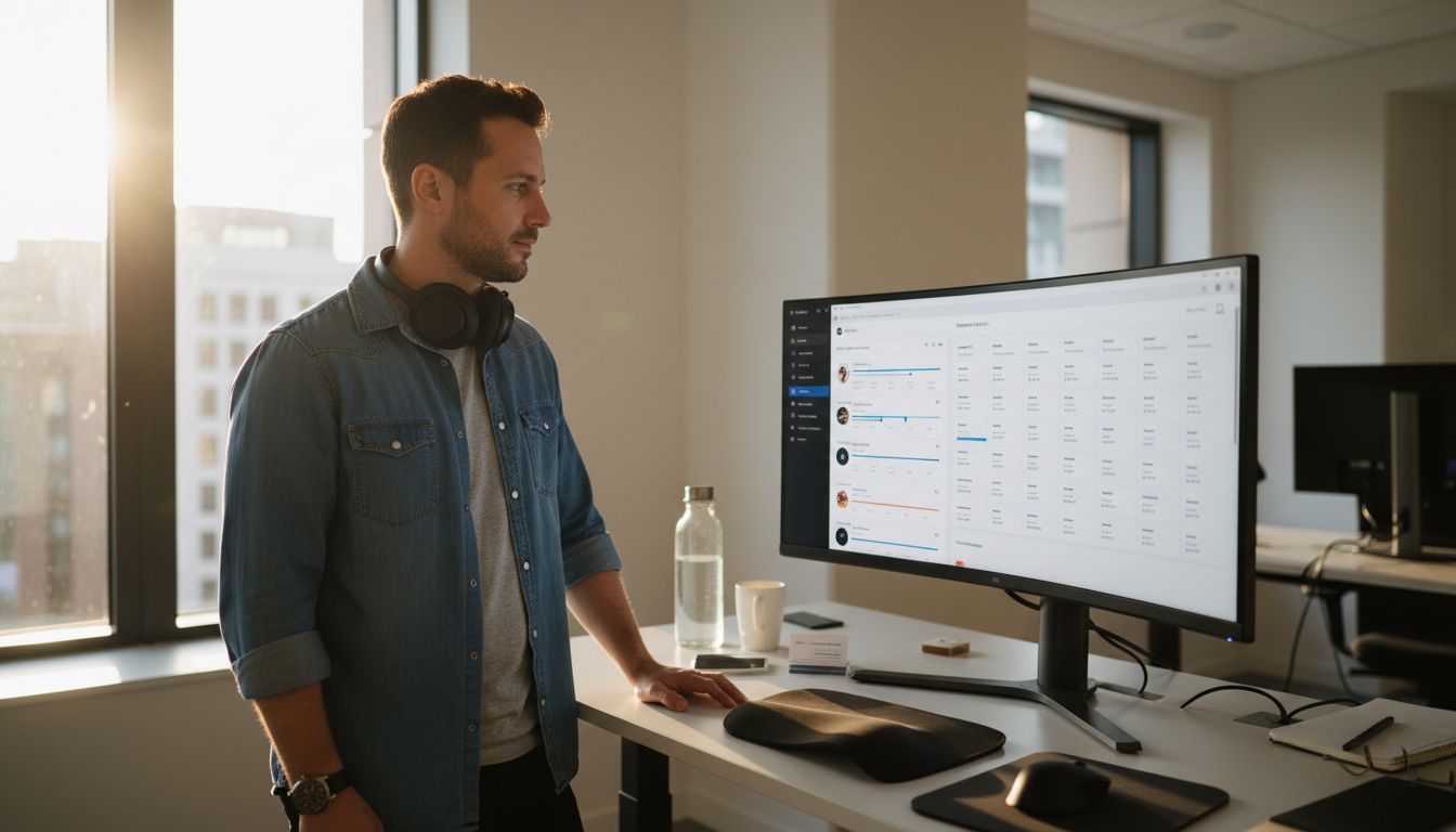 Marketer reviews Instagram automation dashboard