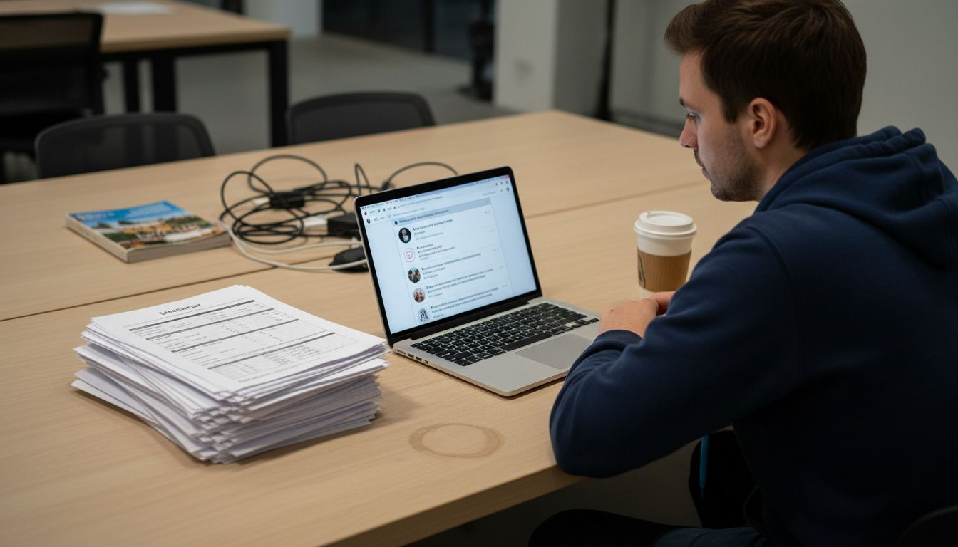 Man compares Instagram chat and survey data