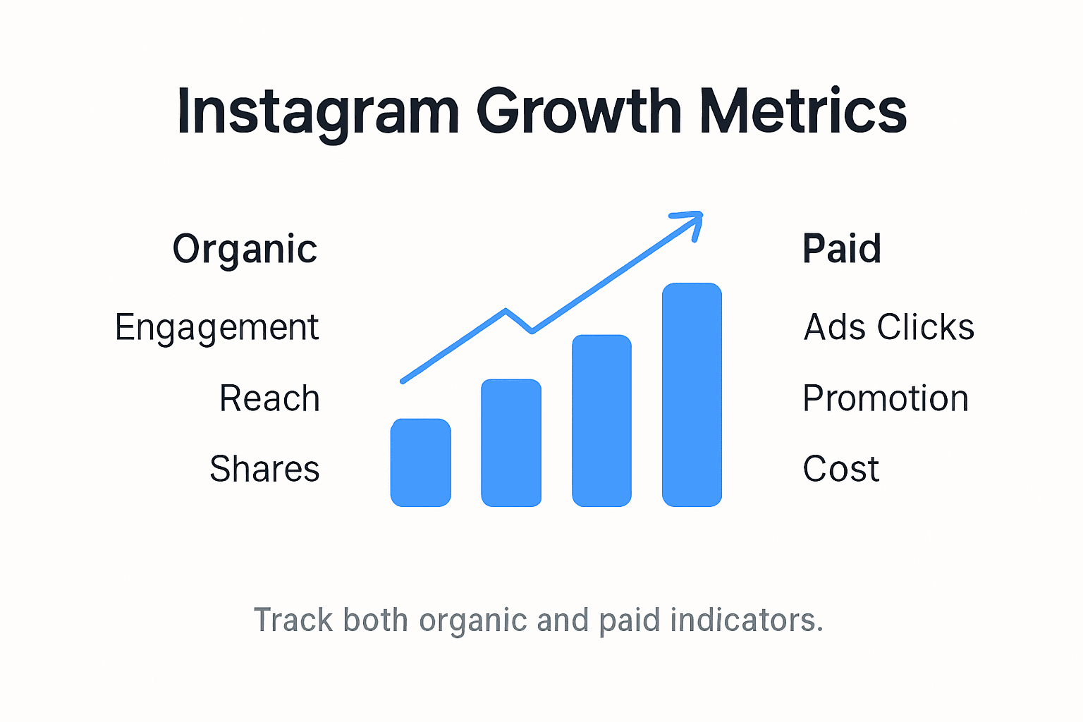 Infographic showing Instagram growth metrics overview