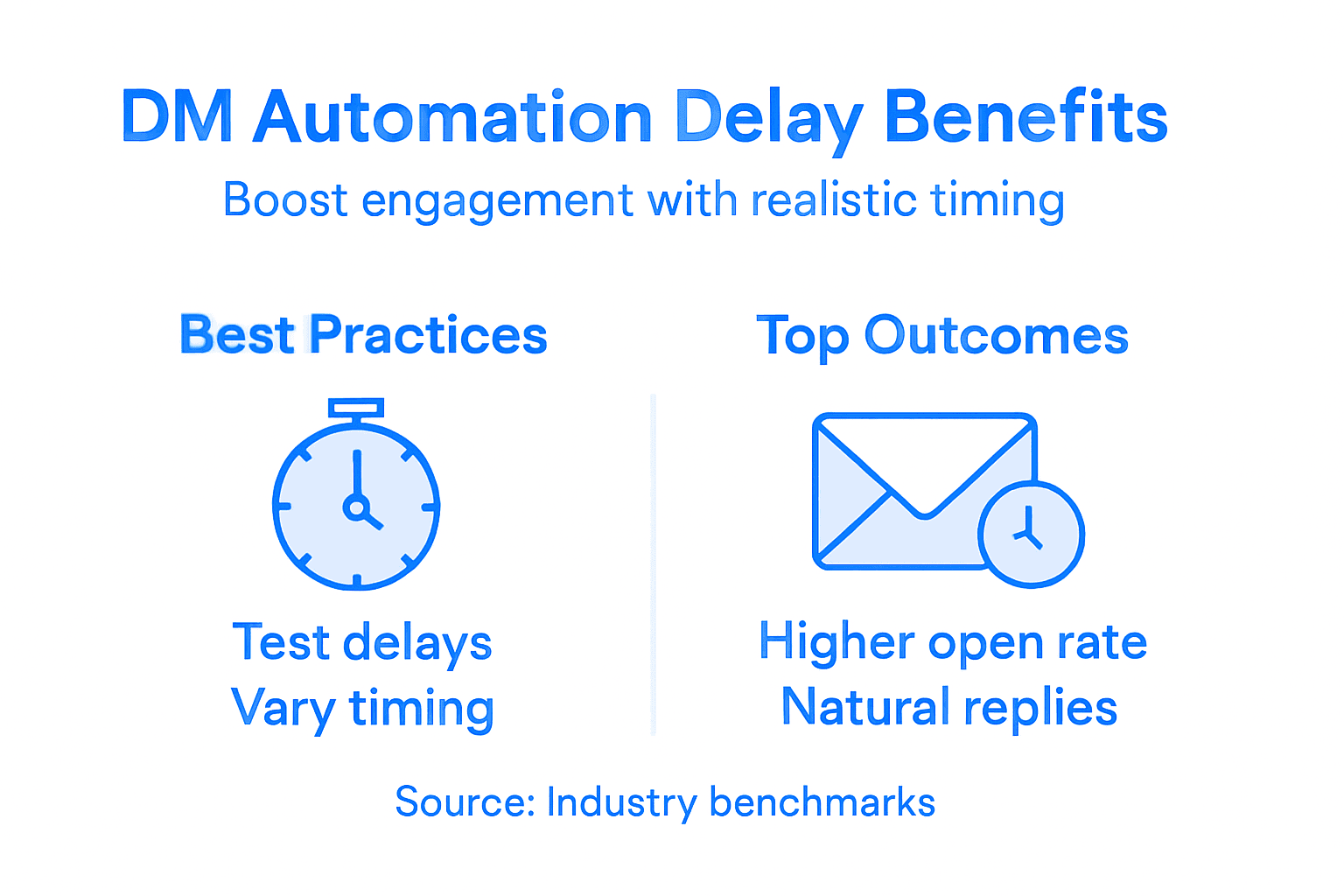 Infographic about DM automation delay practices and outcomes
