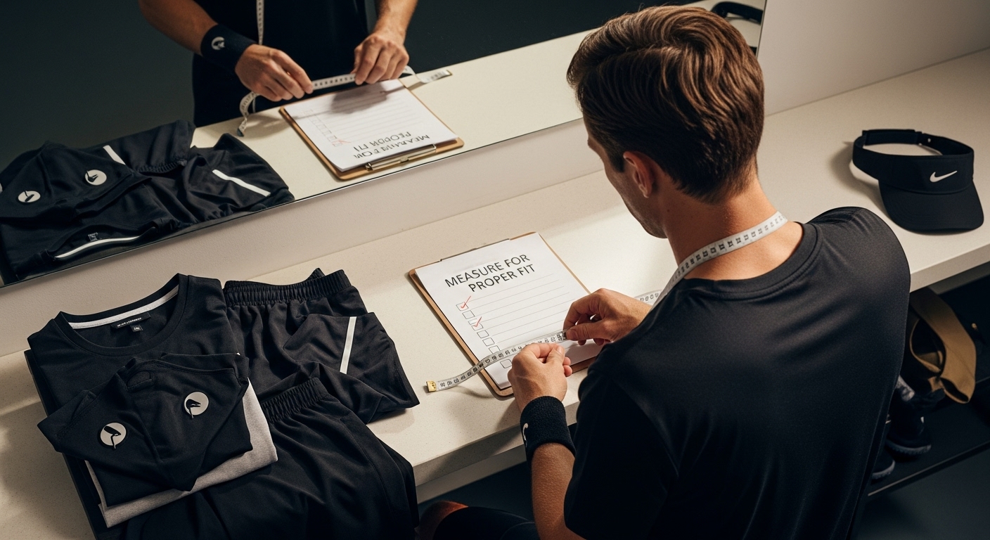 tennis apparel measurement