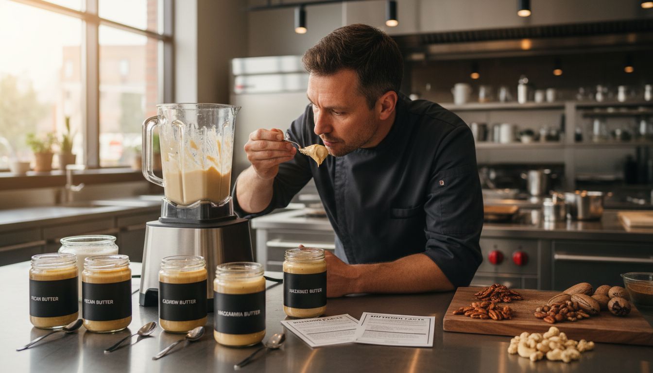 chef making nut butter