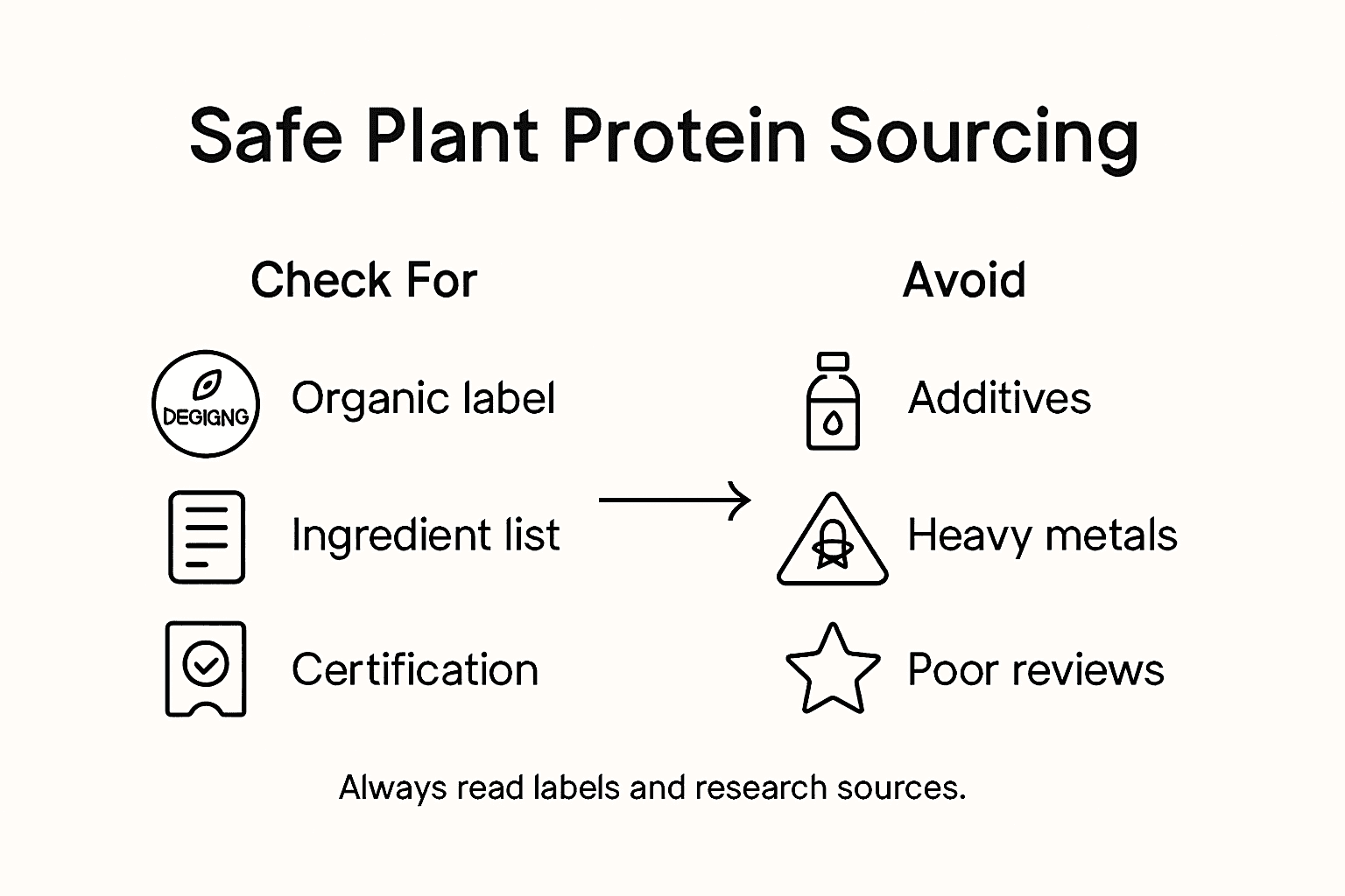 Infographic on safely sourcing plant protein