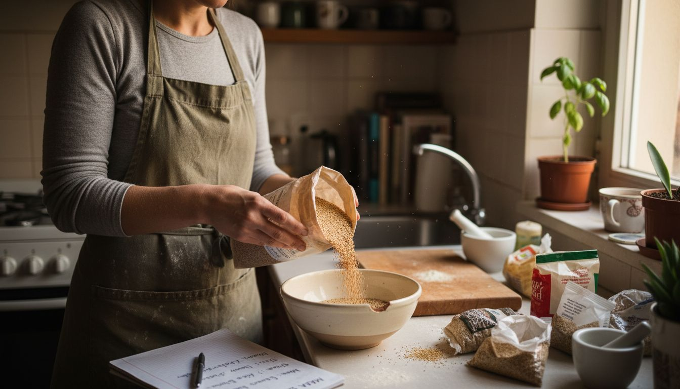 Cooking ancient grains in home kitchen