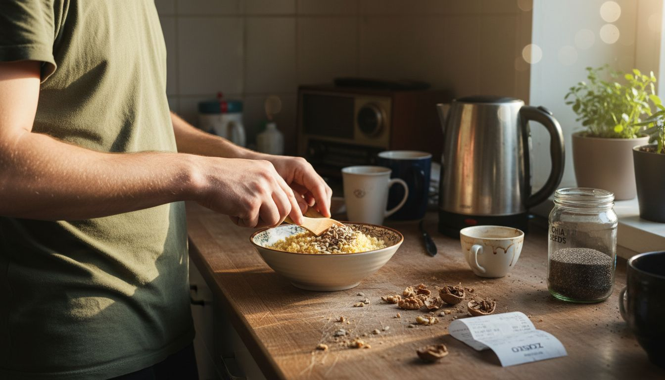 Combining grains and nuts for breakfast