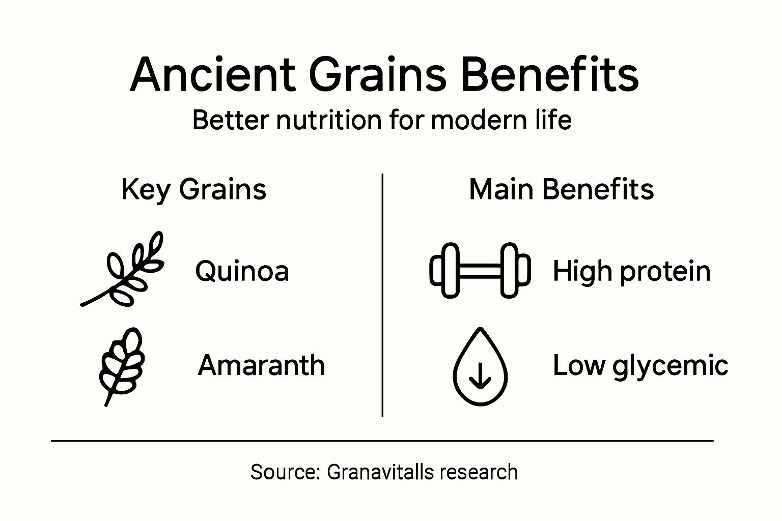Infographic on ancient grains benefits