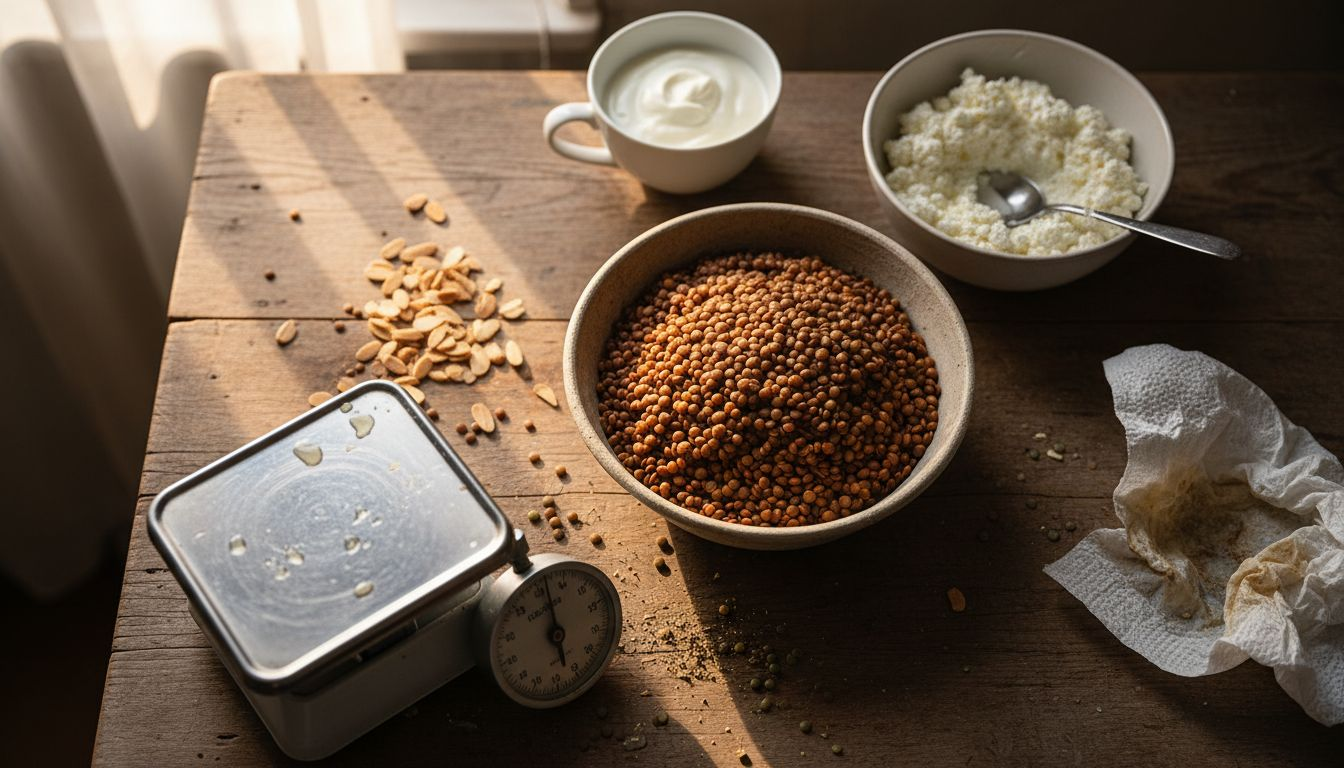 Assortment of vegetarian protein food sources