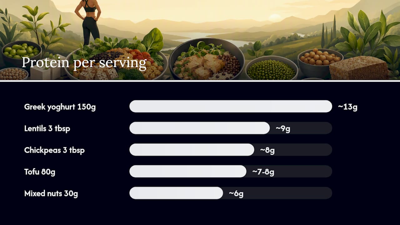 Protein content comparison of common vegetarian foods