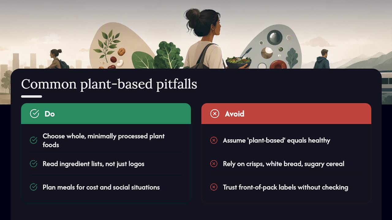 Where plant-based eating goes wrong — overview diagram