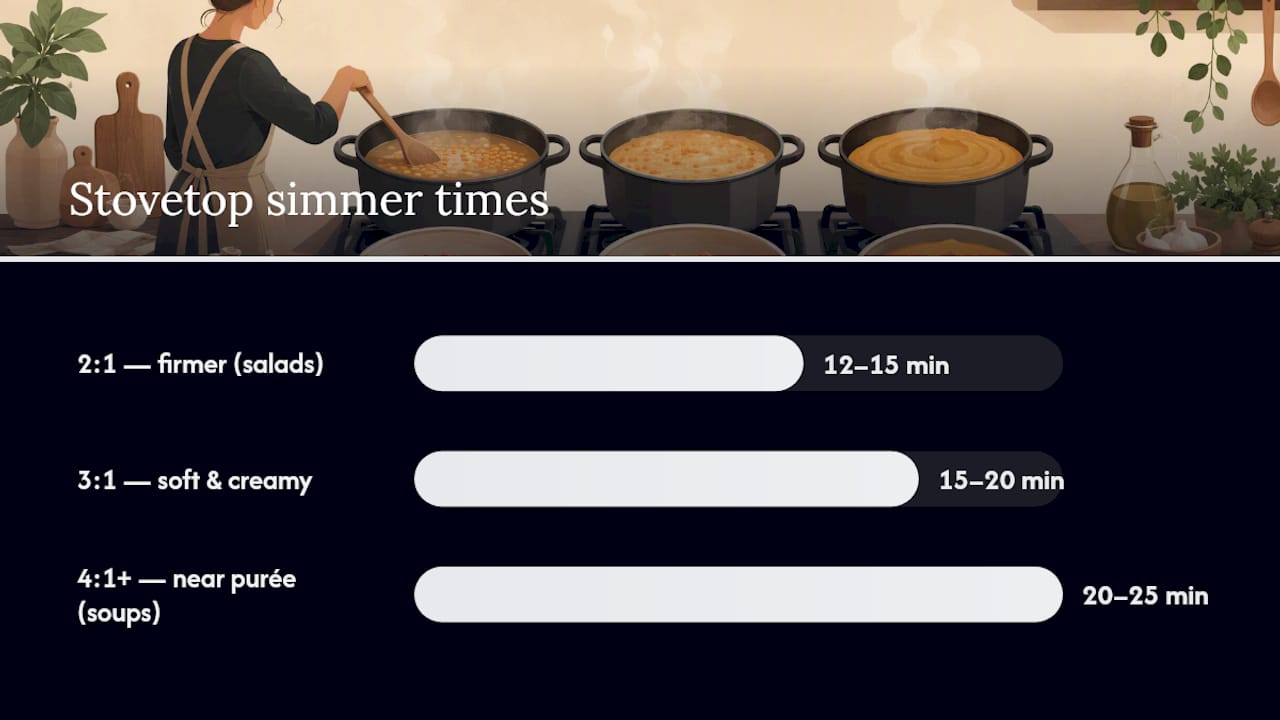 Split red lentil cooking timeline