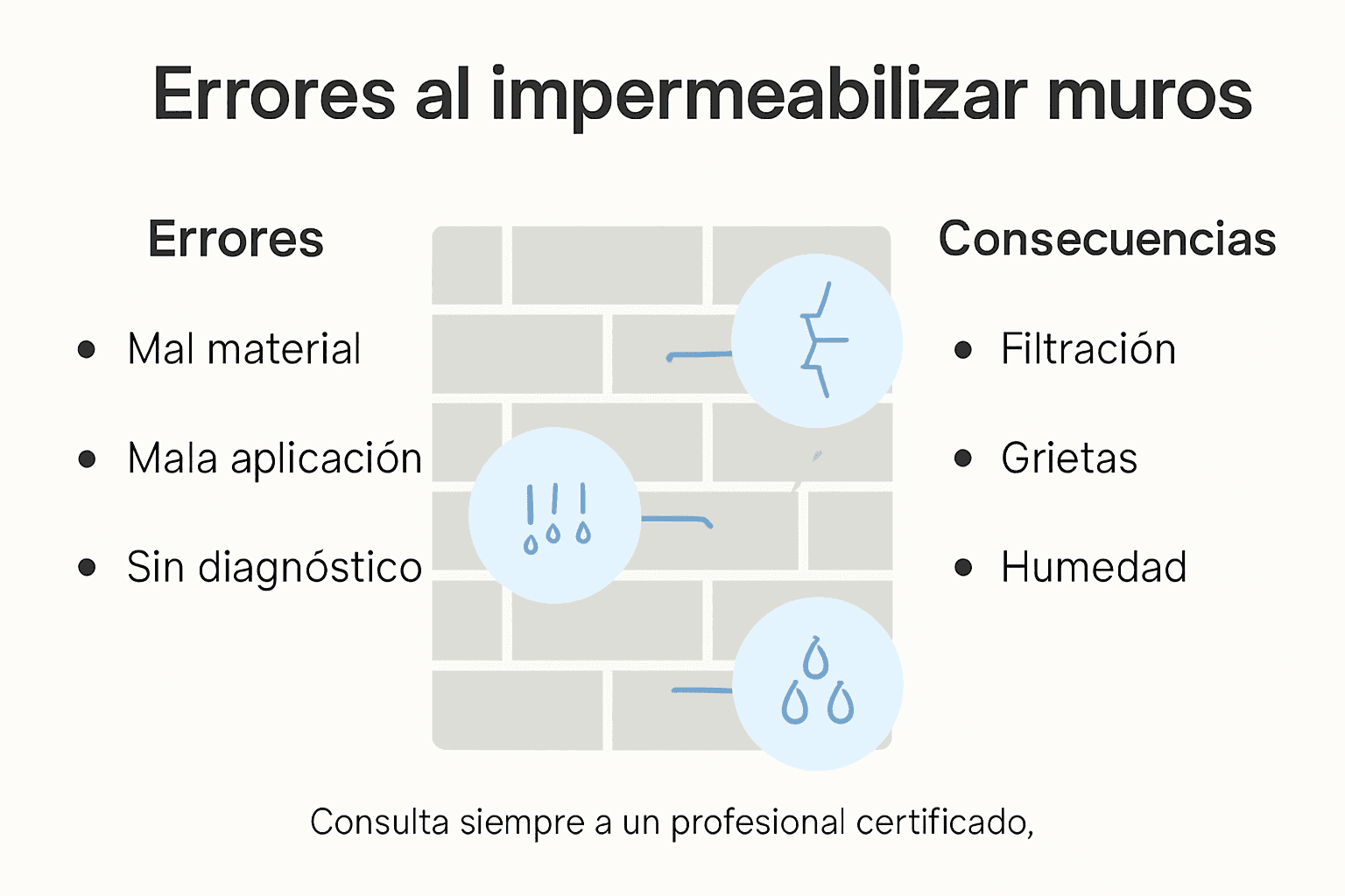 Infografía: Los errores más comunes al impermeabilizar muros