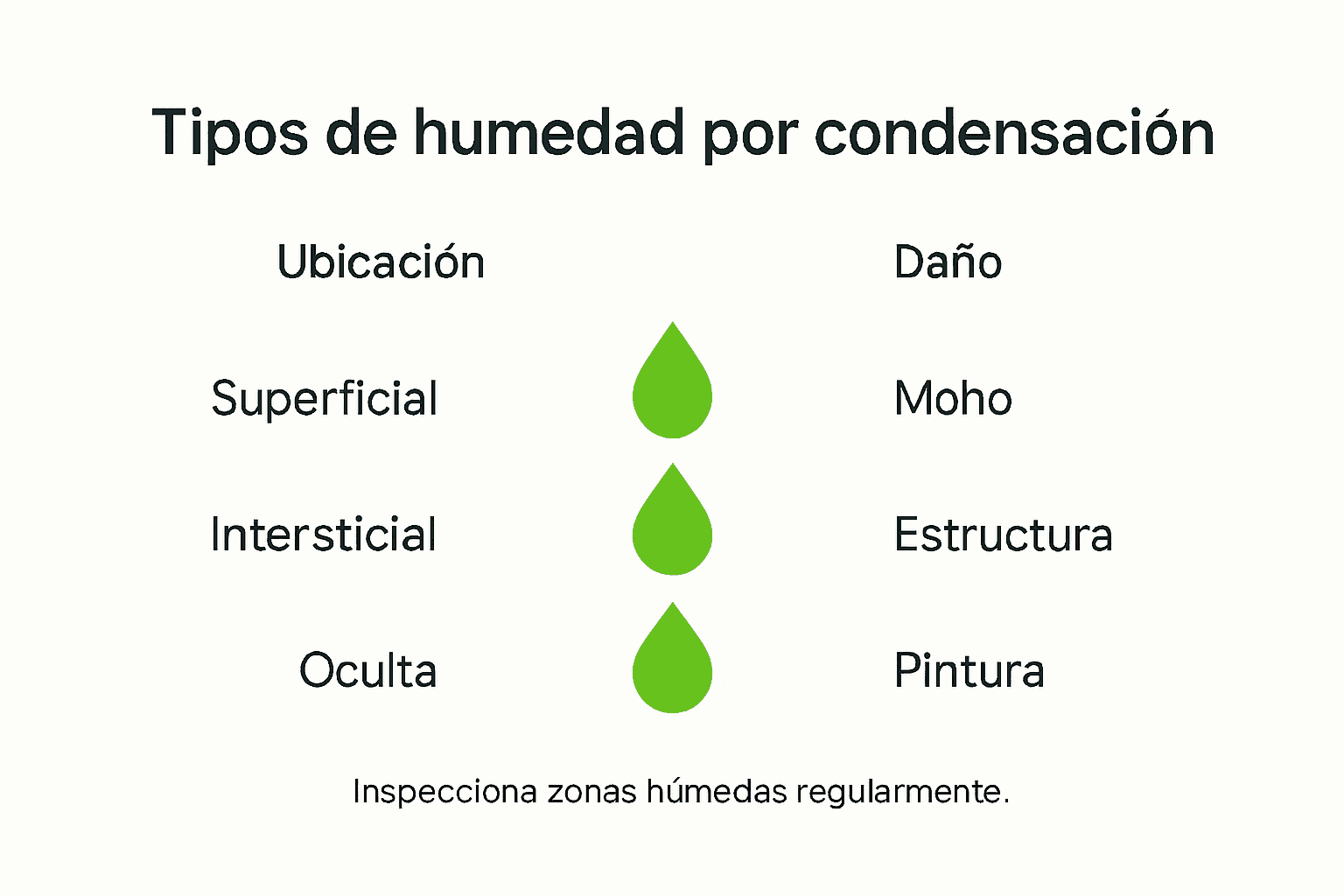 Guía visual sobre los distintos tipos de humedad que pueden afectar a tu hogar