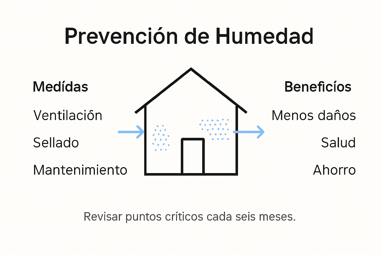 Infografía: claves para prevenir la humedad en casa, medidas prácticas y ventajas de mantener tu hogar seco