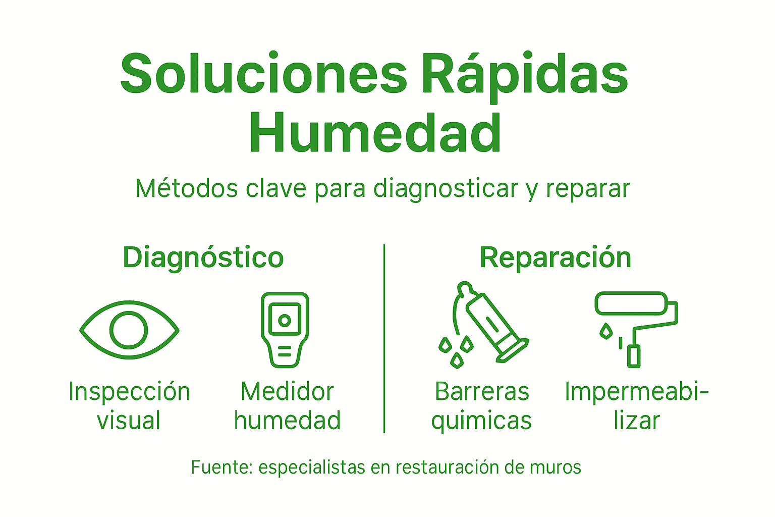 Guía visual sobre soluciones para la humedad en paredes de locales comerciales