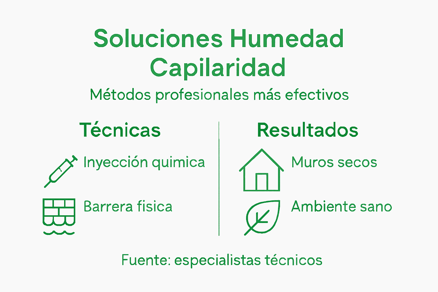 Infografía: Soluciones profesionales para eliminar la humedad