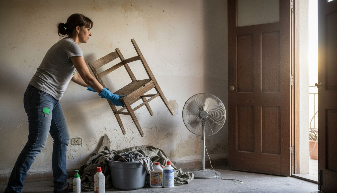 Pasos previos antes de reparar una pared con humedad