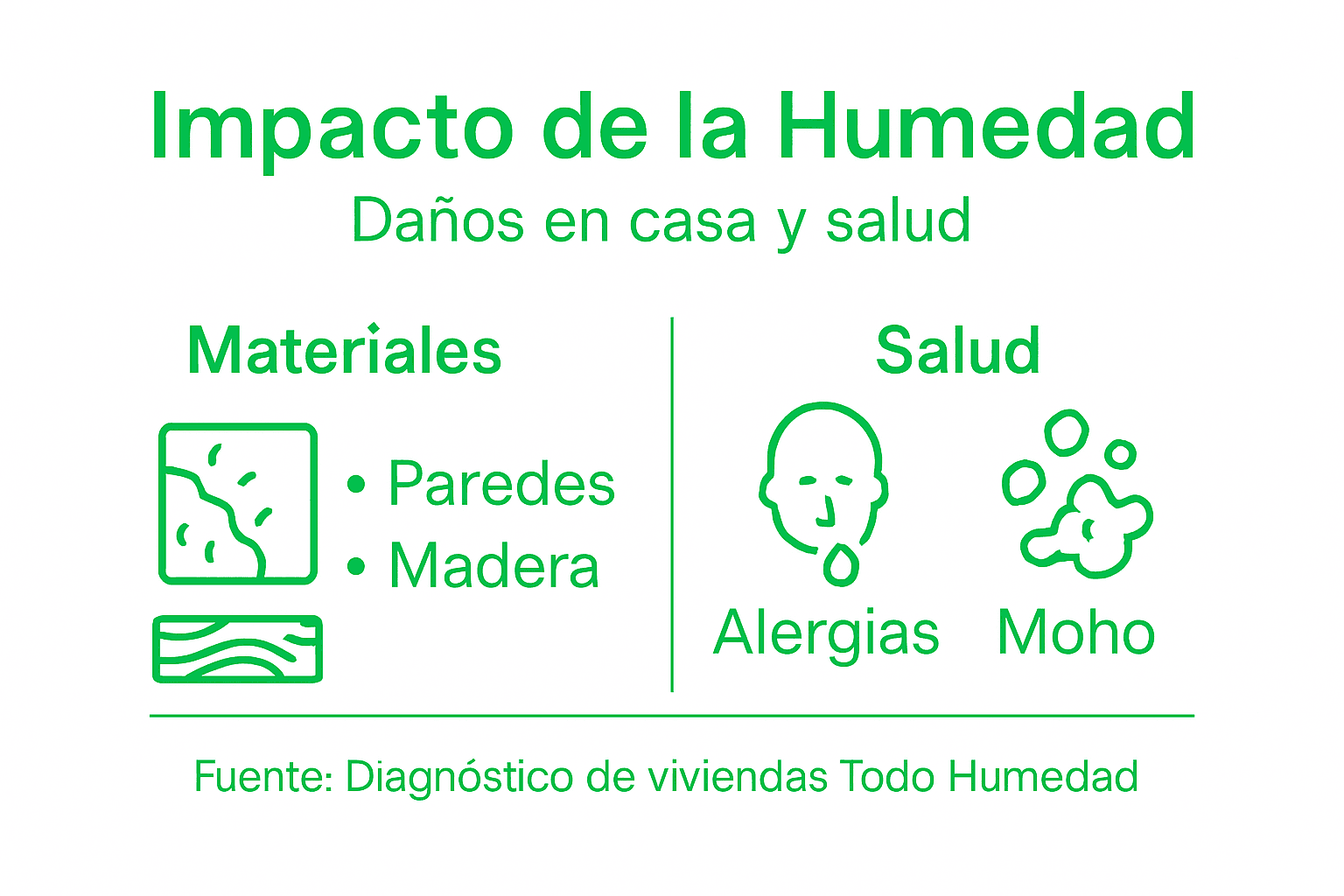 Guía visual sobre los problemas que causa la humedad en el hogar