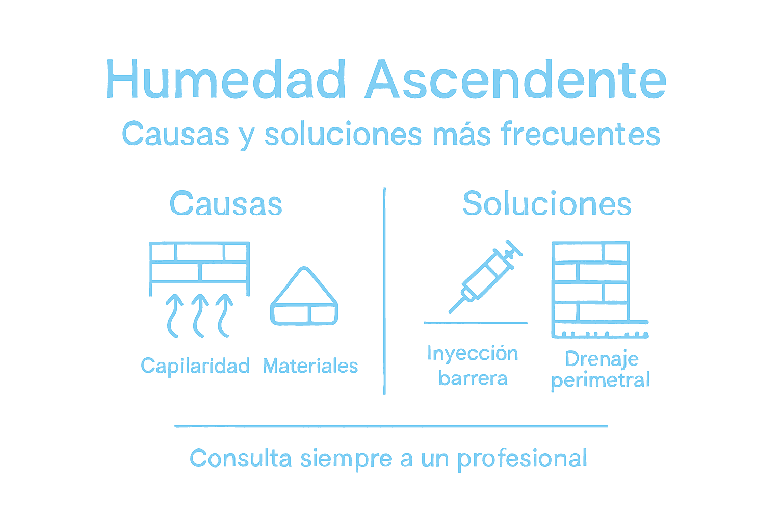 Guía visual sobre las principales causas de la humedad por capilaridad y cómo solucionarla