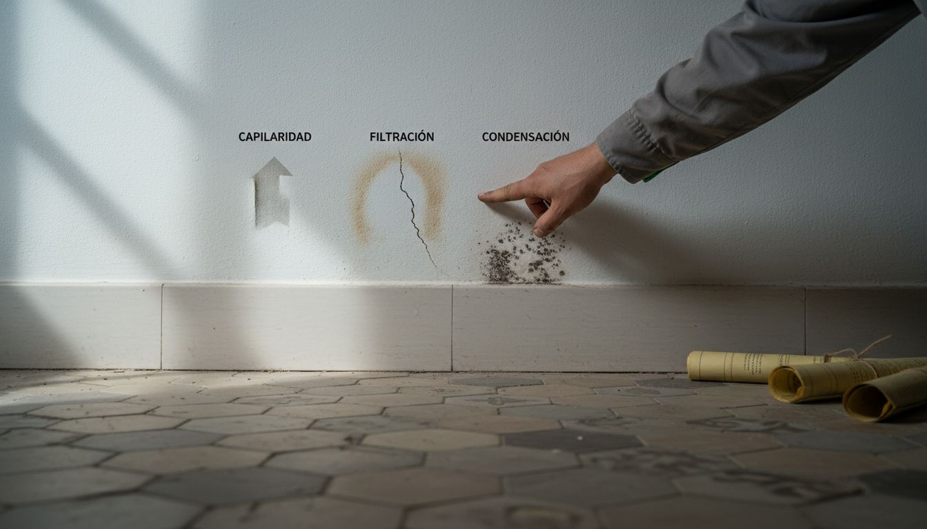 Principales clases de manchas de humedad que pueden aparecer en las paredes